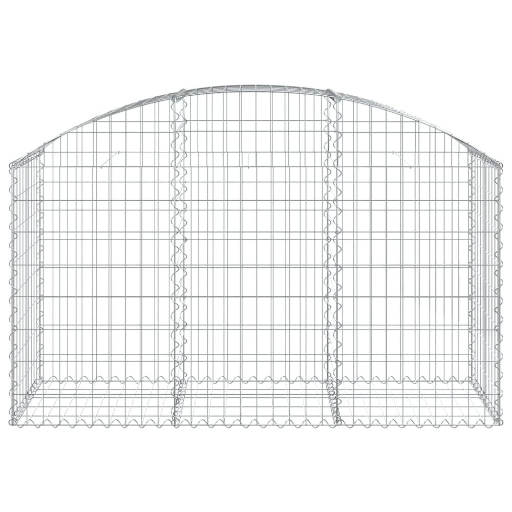 Arched Gabion Basket 59.1"x19.7"x31.5"/39.4" Galvanized Iron