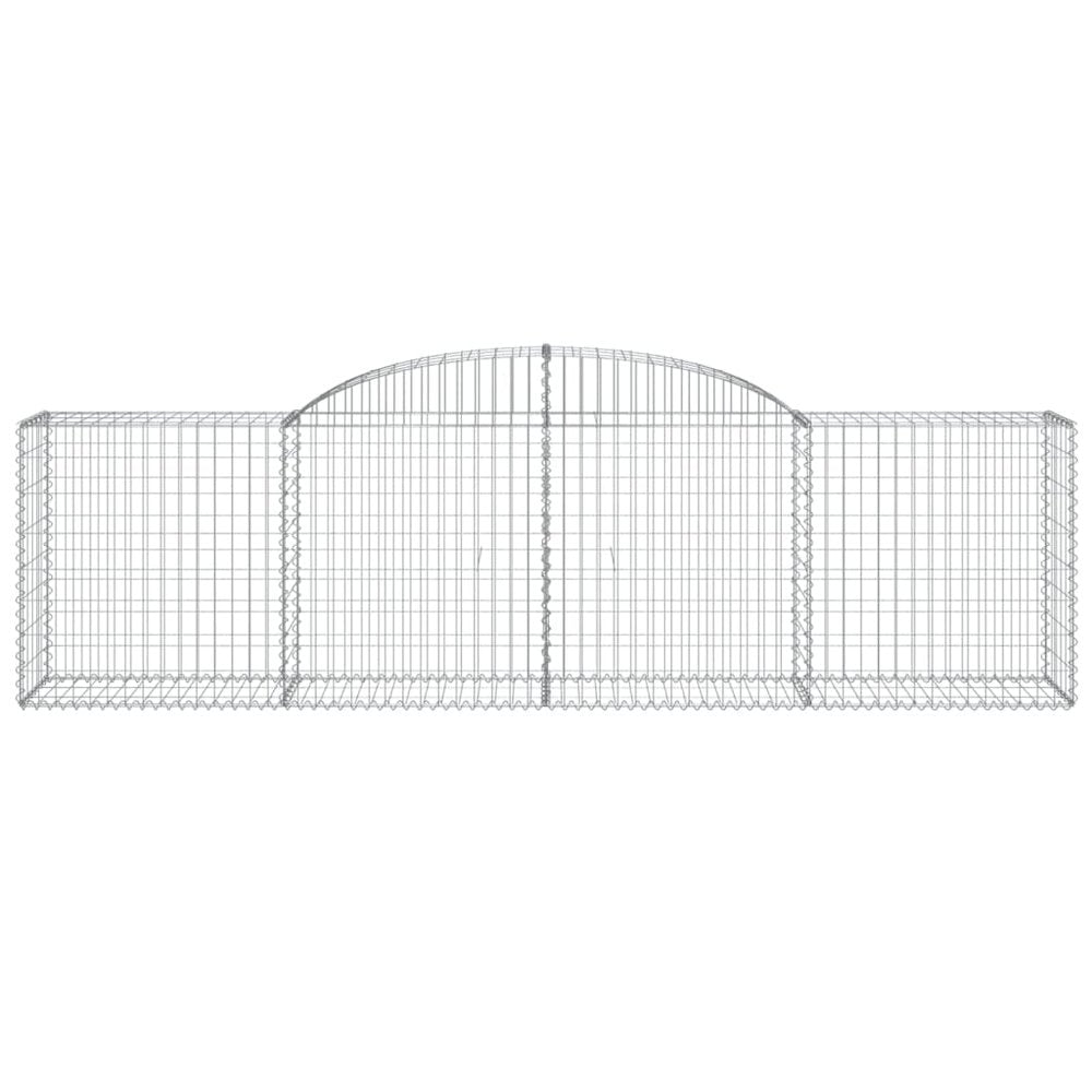 Arched Gabion Basket 118.1"x19.7"x31.5"/39.4" Galvanized Iron