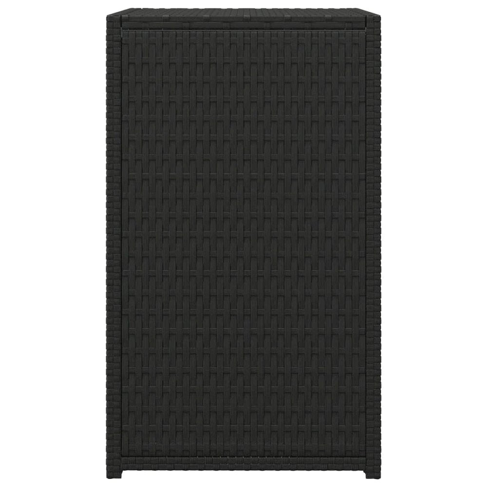 C Table Black 15.7"x13.8"x23.6" Poly Rattan
