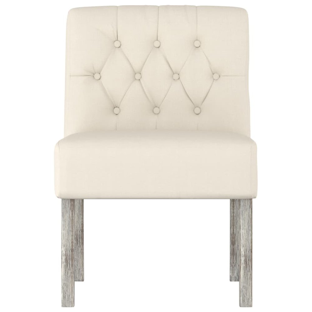 Slipper Chair Linen Fabric Button Design