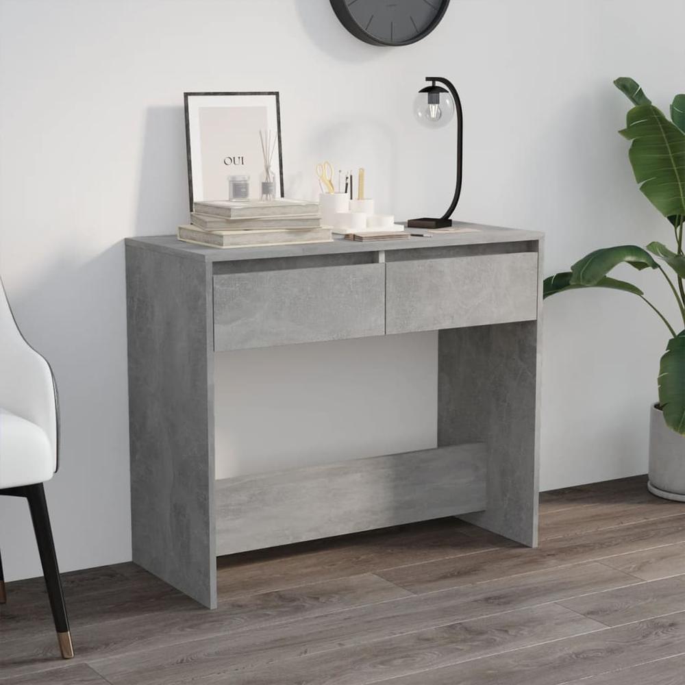 vidaXL Console Table Concrete Gray 35"x16.1"x30.1" Engineered Wood