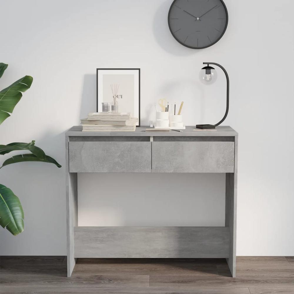 vidaXL Console Table Concrete Gray 35"x16.1"x30.1" Engineered Wood