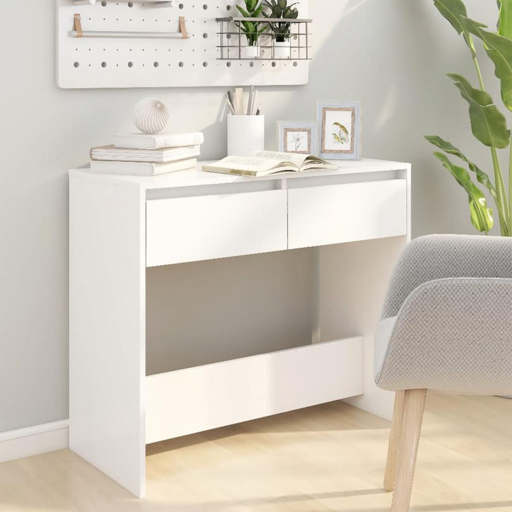 vidaXL Console Table White 35"x16.1"x30.1" Engineered Wood