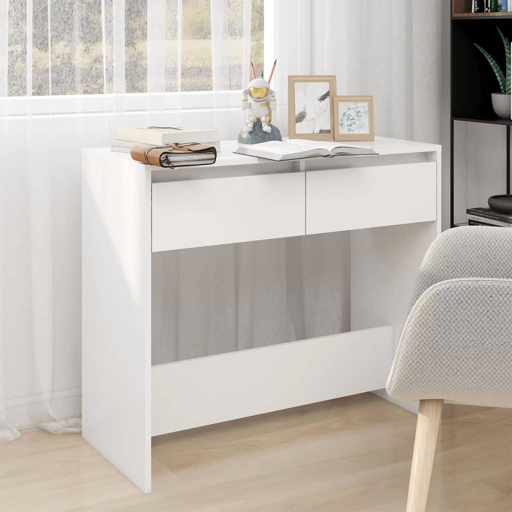 vidaXL Console Table White 35"x16.1"x30.1" Engineered Wood