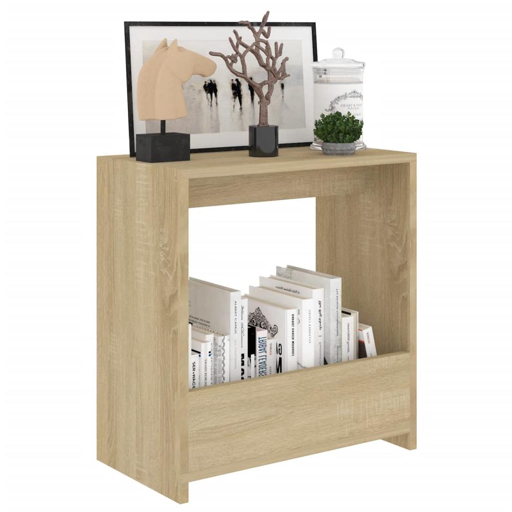 vidaXL Side Table Sonoma Oak 19.7"x10.2"x19.7" Engineered Wood