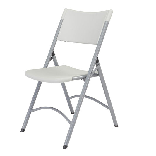 NPS® 600 Series Heavy Duty Plastic Folding Chair, Speckled Grey (Pack of 4)