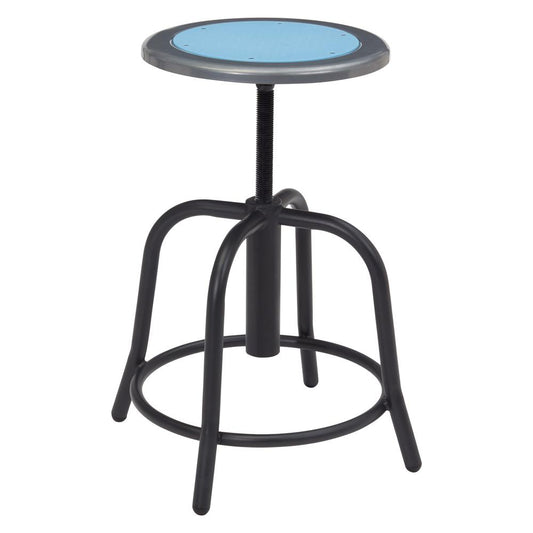 NPS® 18” - 24” Height Adjustable Swivel Stool, Blueberry Seat and Black Frame