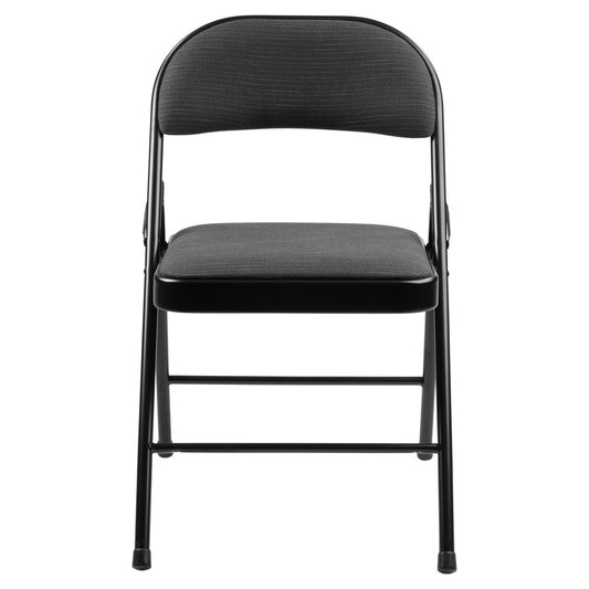 Commercialine® 900 Series Fabric Padded Folding Chair, Star Trail Black (Pack of 4)