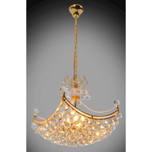 Crystal Orb Basket Chandelier