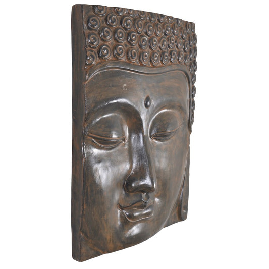 Buddha Face Wall Decoration Small Black Earth