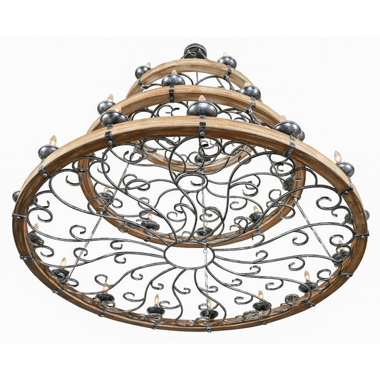 Three Tier Ridge Line 75" Chandelier