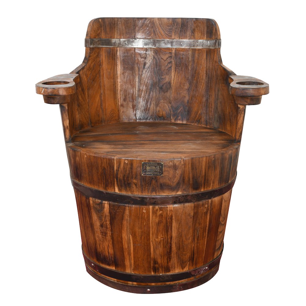 Barrel Swivel Chair Teak