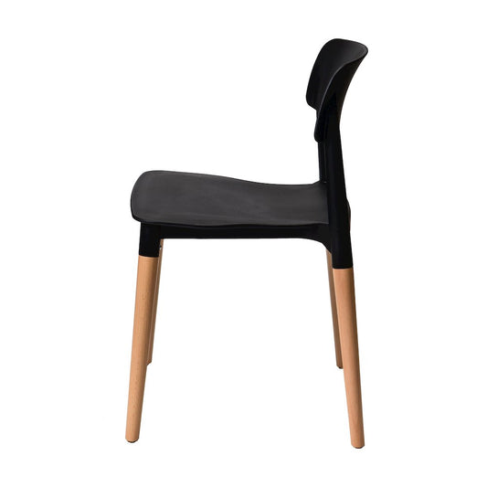 Commerical Seating Products Mid Century Modern Black Dining Chairs