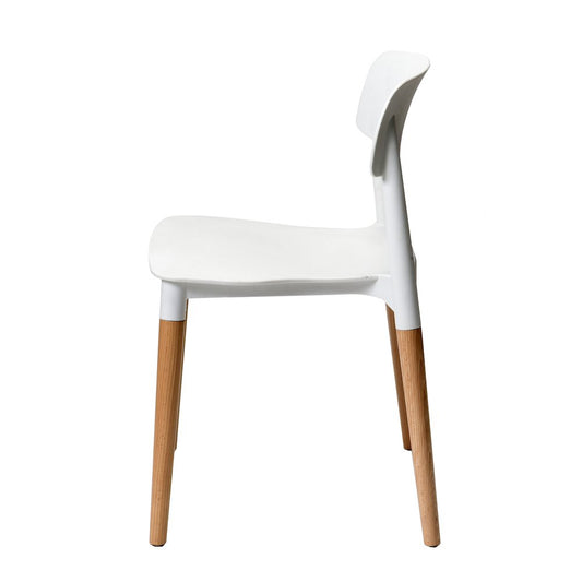 Commerical Seating Products Mid Century Modern White Dining Chairs
