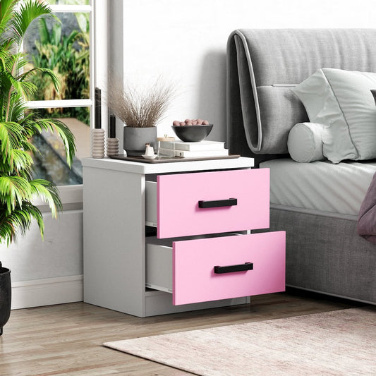 2 Drawers Nightstand in Multi Color