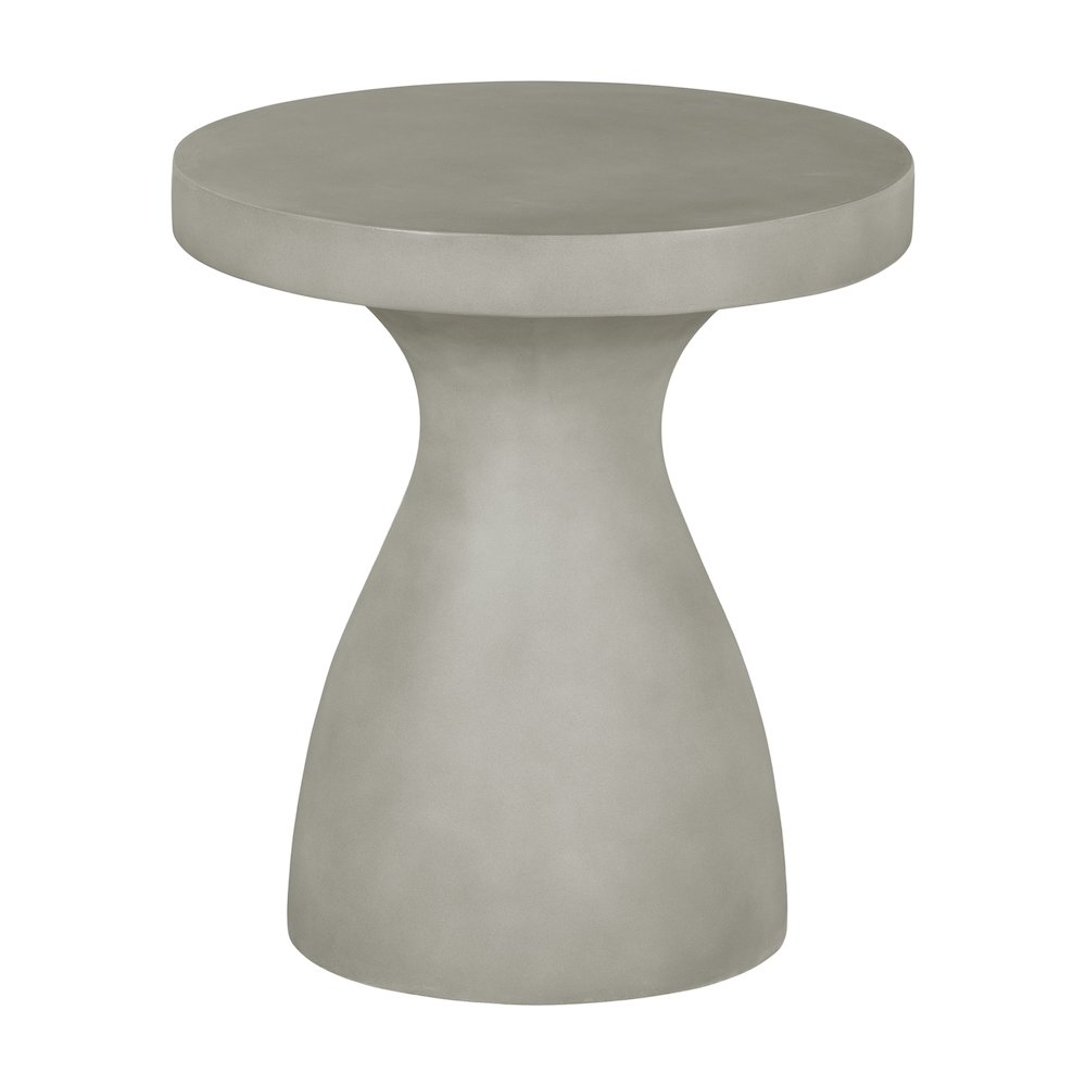 Bellulo Pedestal Side Table, Greige