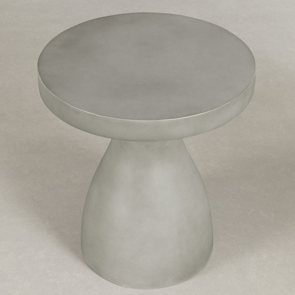 Bellulo Pedestal Side Table, Greige
