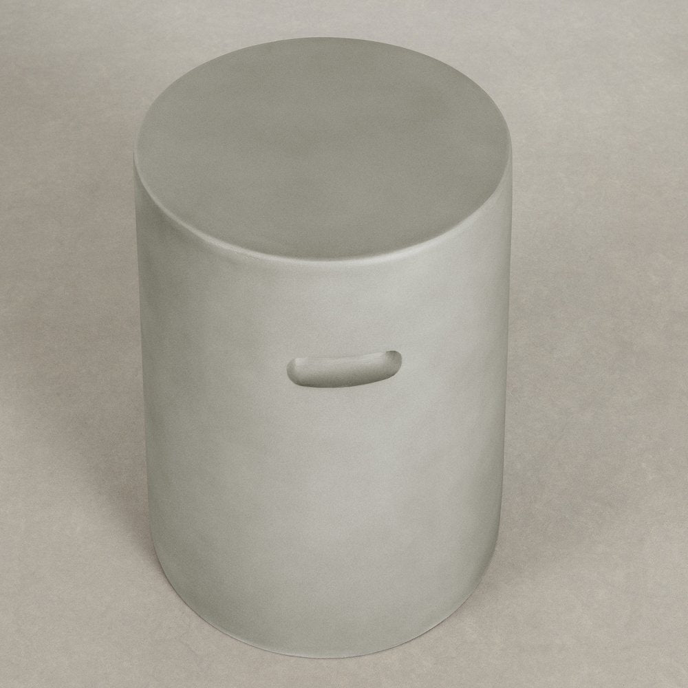 Bellulo Cylindrical Side Table, Greige