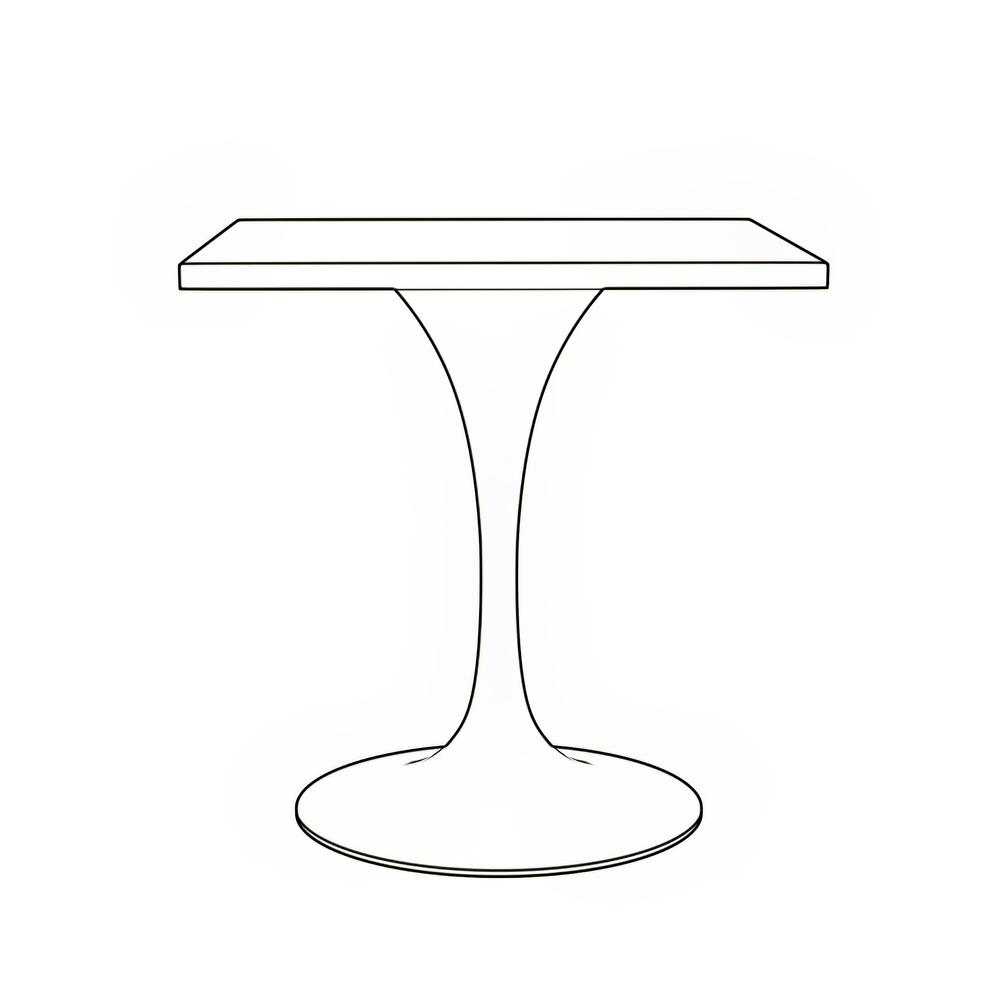 27 Square Dining Table, White Base with Laminated White Marbleized Top