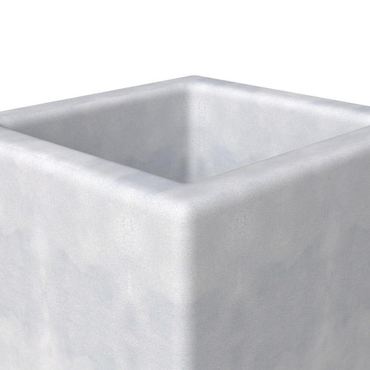 Terra Series Poly Stone Planter in Aged Concrete 7.9" x 7.9" 19.7" High