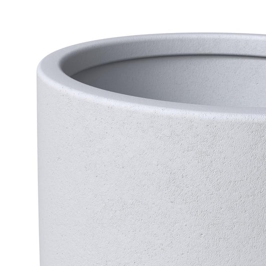 Crete Series Poly Stone Planter in Aged Concrete 17.3 Dia, 31.5 High