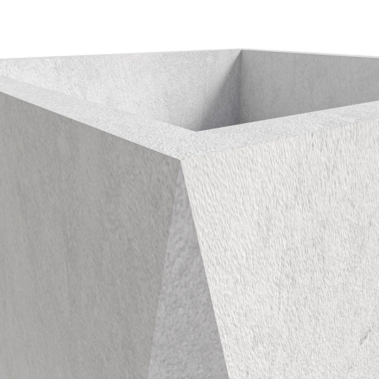 Aloe Series PolyStone Planter in White, 17 x 17, 34.6 High