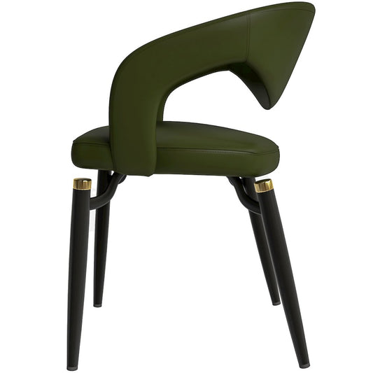 Entice Collection Modern Dining Chair in Green