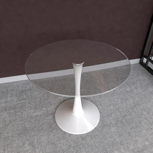 Bristol - Bistro Table White Base with Glass top