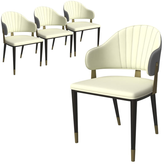Aria Series Modern Dining Chair in Grey Set of 4