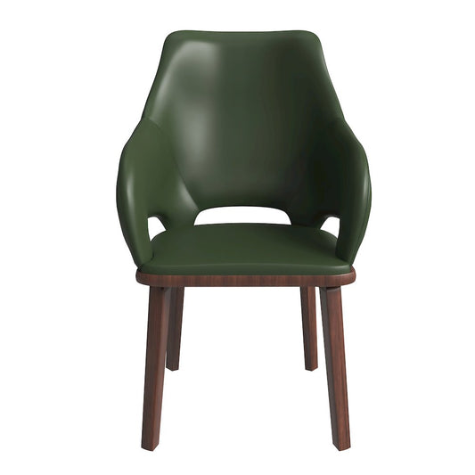 Vivara Collection Modern Dining Chair in Dark Green Set of 2