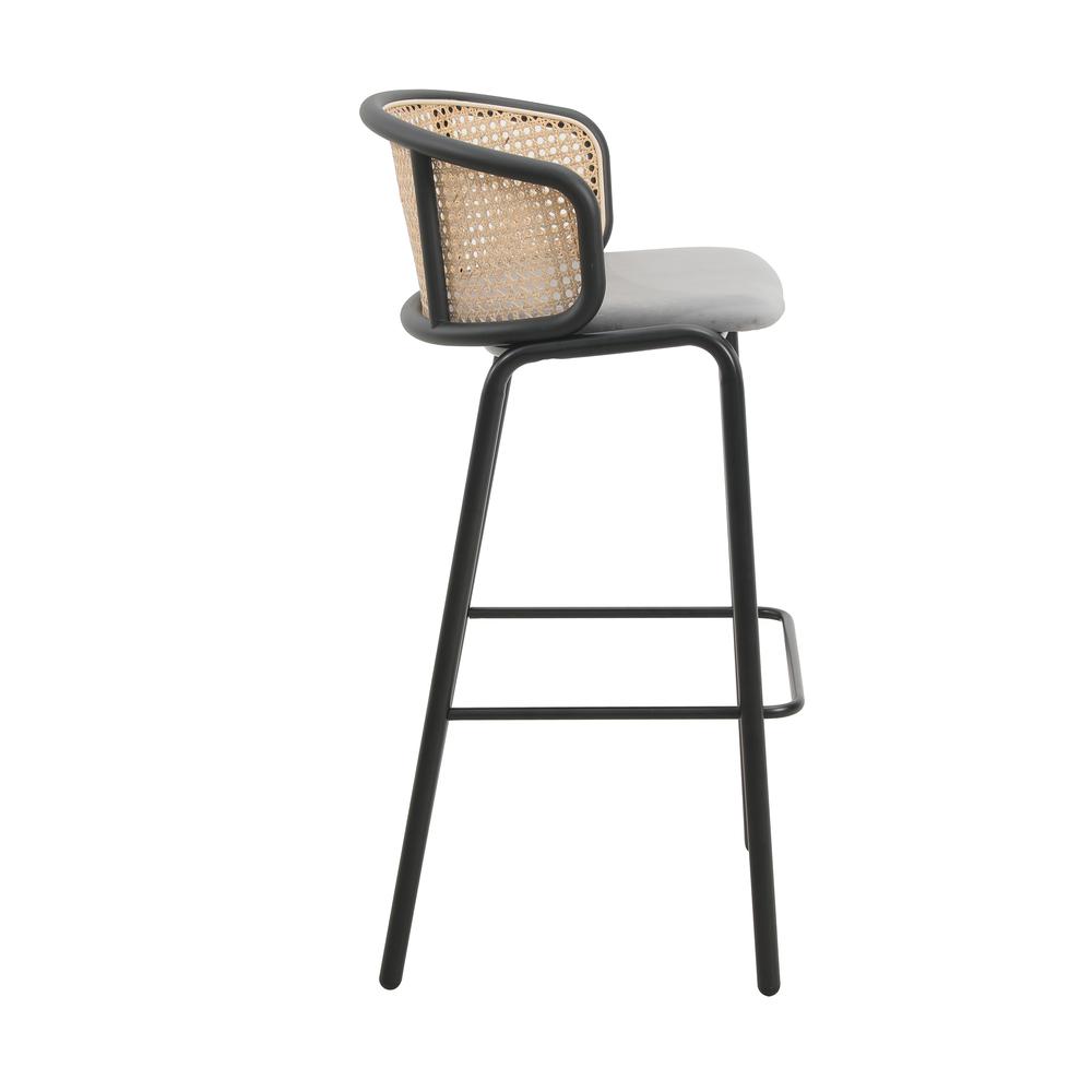 Seat and Black Powder Coated Steel Frame, Set of 2