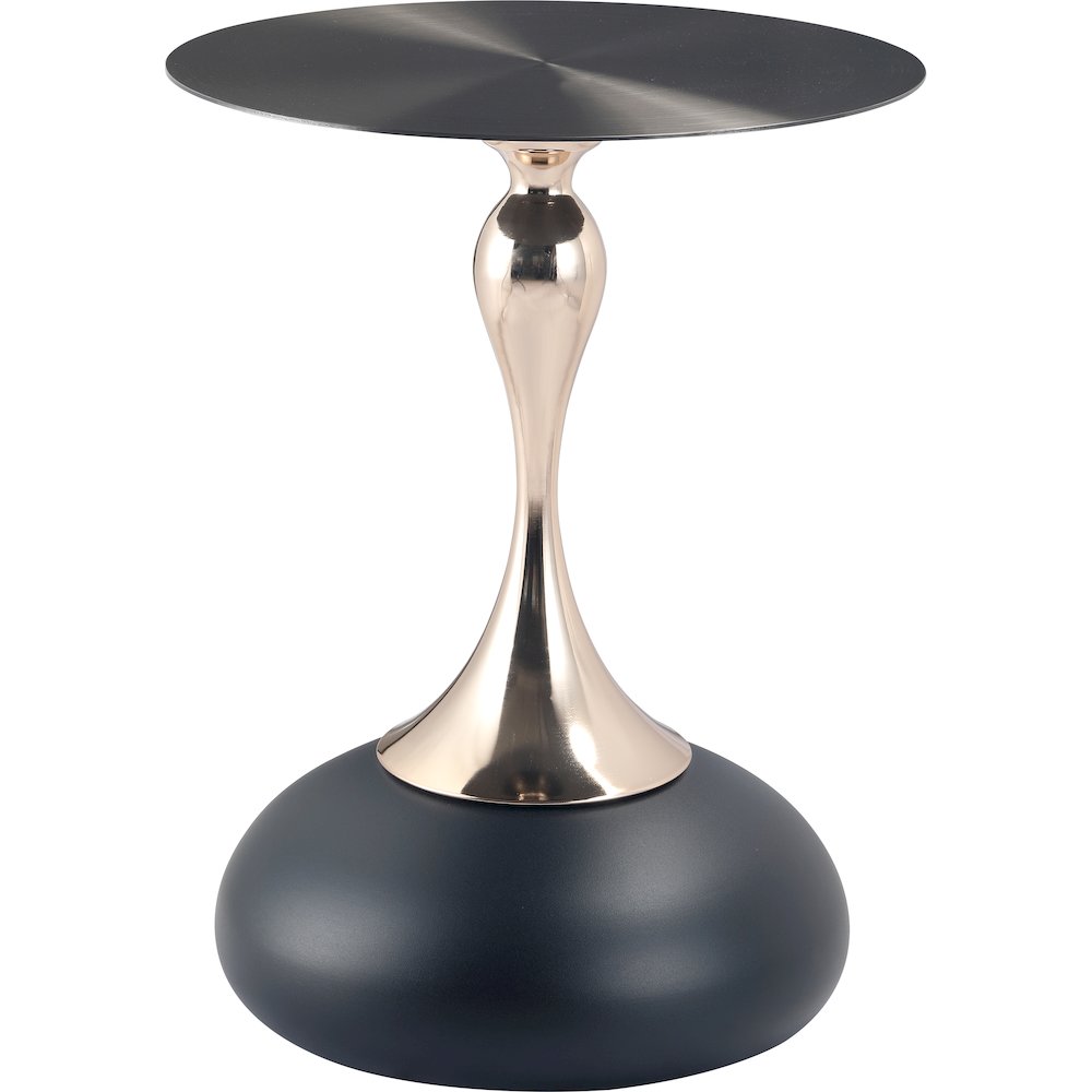 Savoy Collection Modern End Table In Matt Black