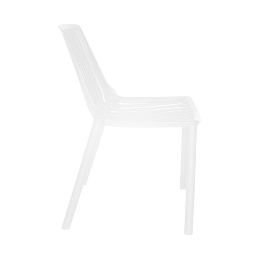 Acken Plastic Stackable Dining Chair, Set of 4