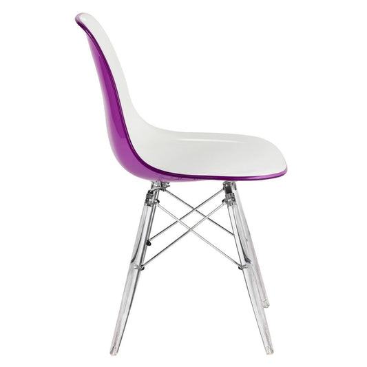 Dover Molded Side Chair with Acrylic Base, Set of 2