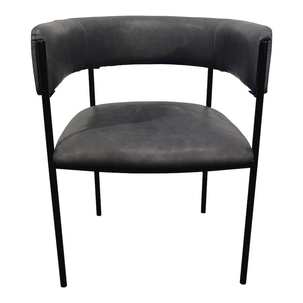 Cyril Collection Modern Chair in Charcoal Set of 2