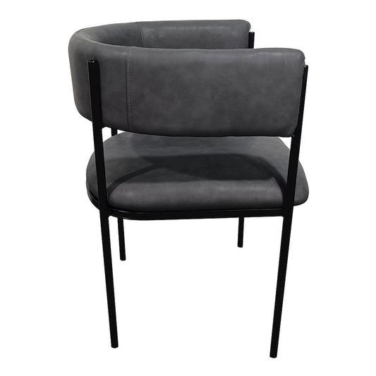 Cyril Collection Modern Chair in Charcoal Set of 2