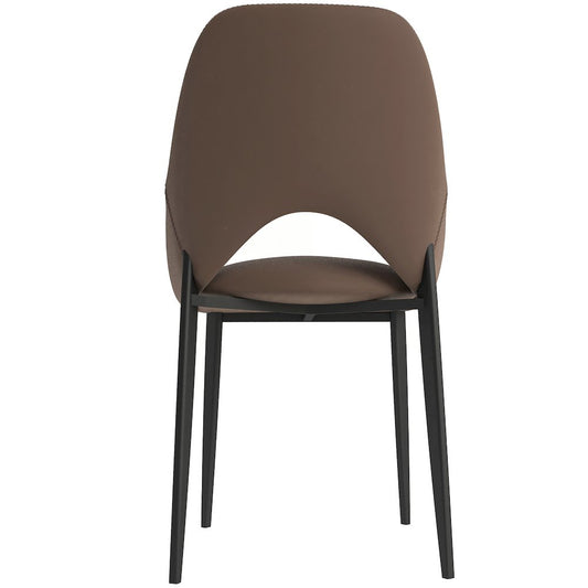Amalfi Collection Fabric Modern Dining Chair in Light Brown - Set of 2
