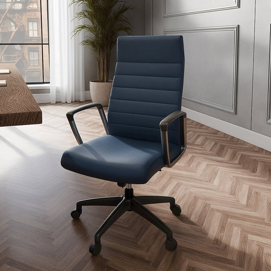 Hilton Modern High-Back Leather Office Chair