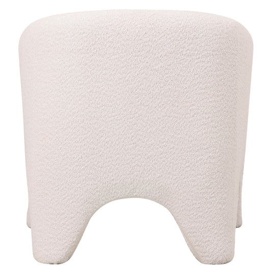 Lylo Collection Modern Accent Chair In Boucle White