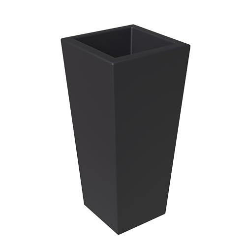 Orna Series Poly Stone Planter 13.8 Dia 29.4 High in Black