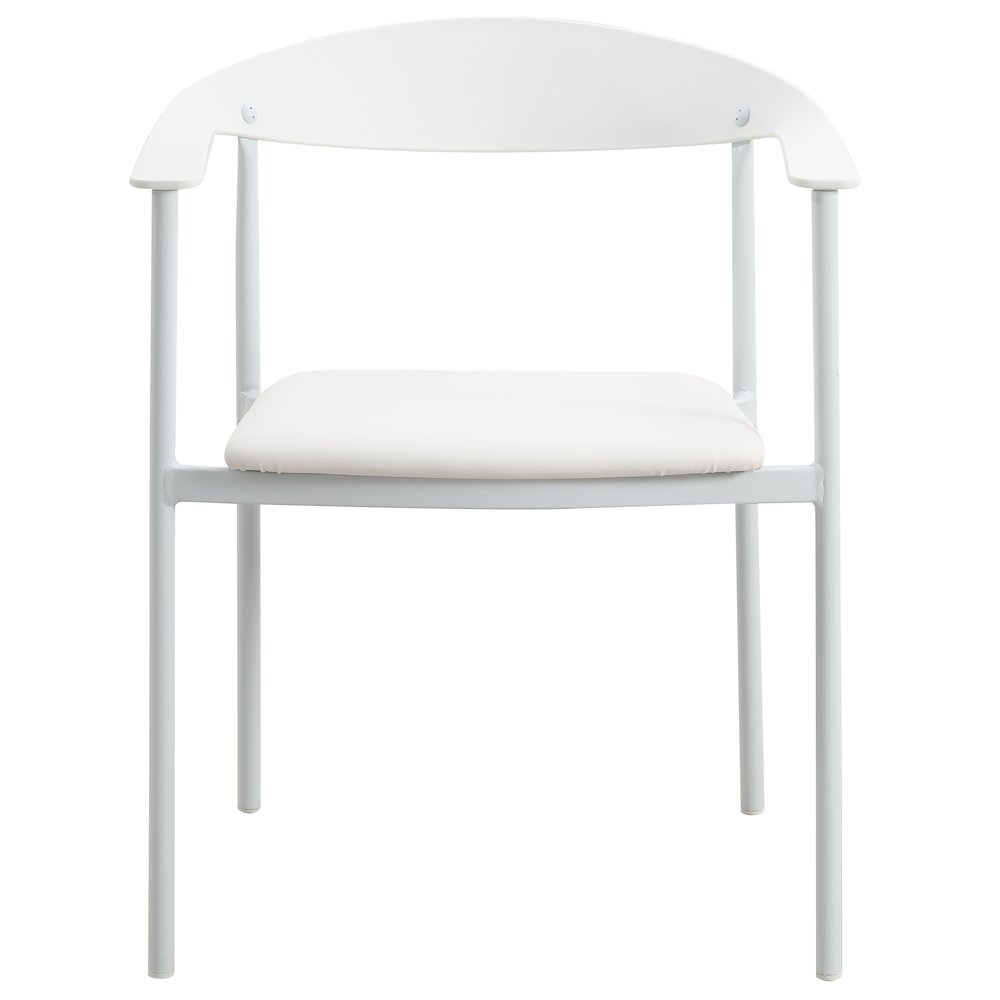 Kora Collection Modern Dining Chair in White