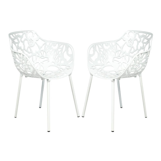 Modern Devon Aluminum Armchair, Set of 2