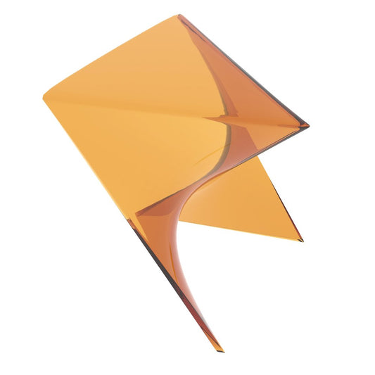 Randolph Modern Accent Side Table Indoor and Outdoor Use Transparant Tea