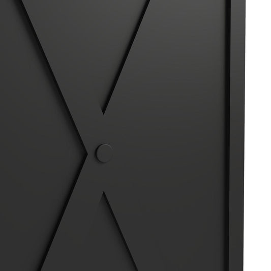 Papyrus Series Rectangle Fiber Stone Planter in Black 14.2 x 14.2, 29 High