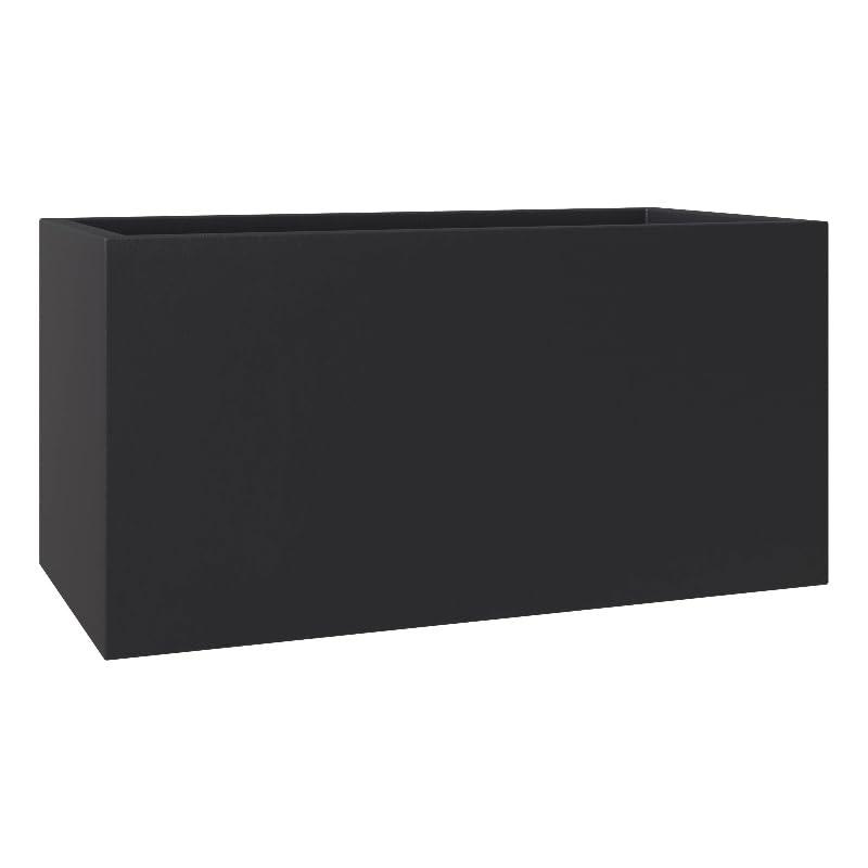 Bloom Series Poly Stone Planter 11.8" , 23.6" Long In Black