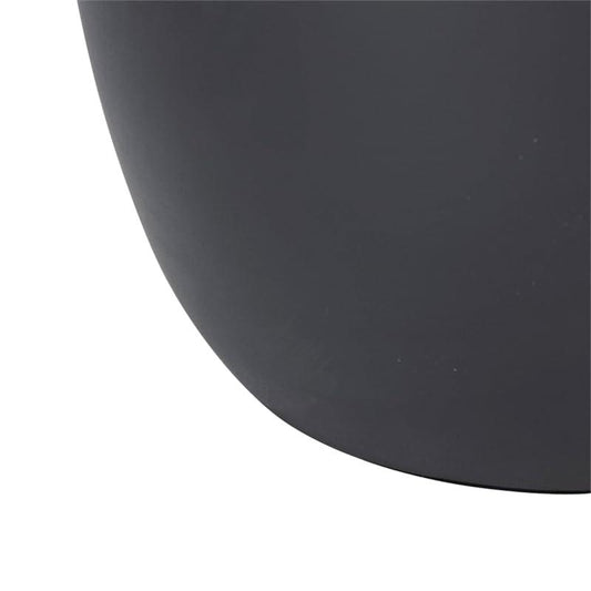 Dahlia Series Poly Stone Planter in Black 14.4 Dia, 10.8 High