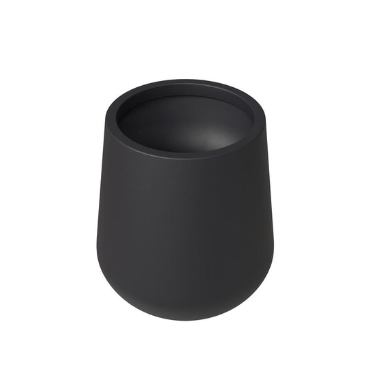 Orchid Seires Poly Stone Planter in Black 27.6 Dia 27.6 High