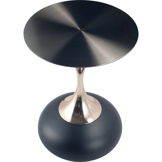 Savoy Collection Modern End Table In Matt Black
