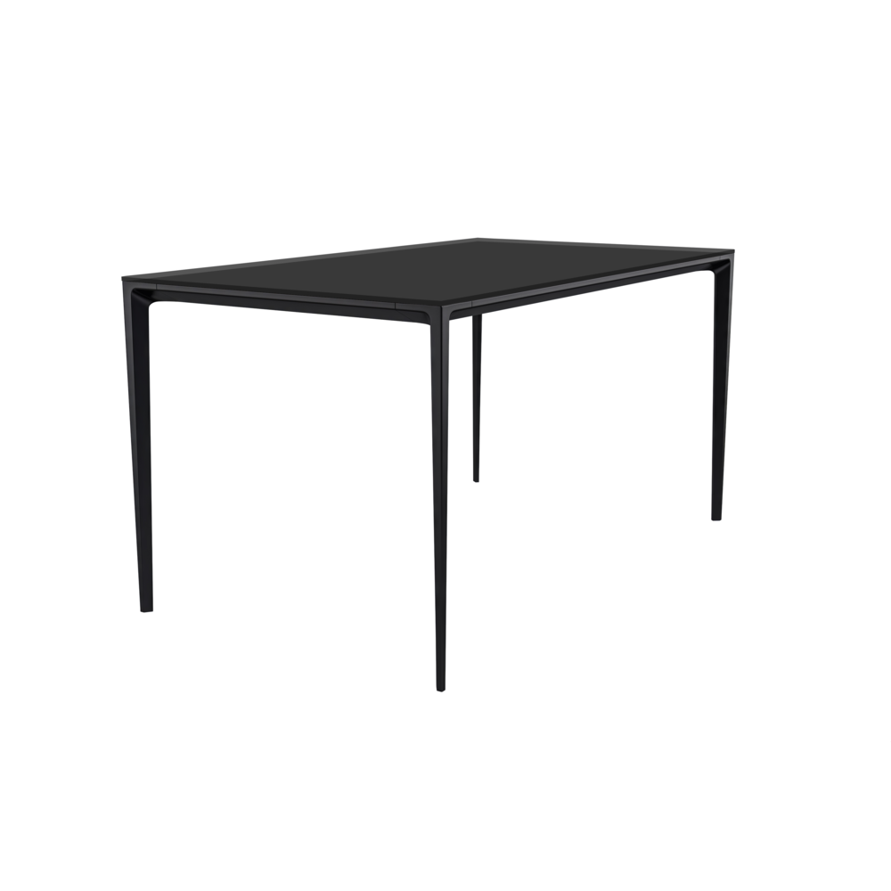 Avo Series Modern Dining Table BLack Base, With 71 Black Glass Top