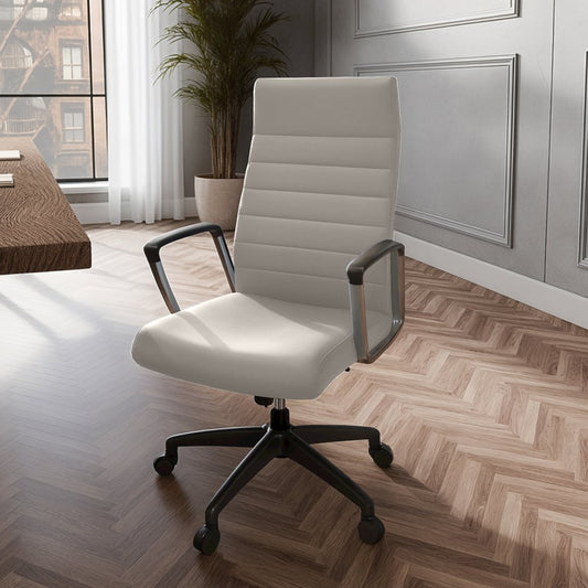 Hilton Modern High-Back Leather Office Chair